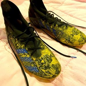 Adidas Cleats, blue/yellow